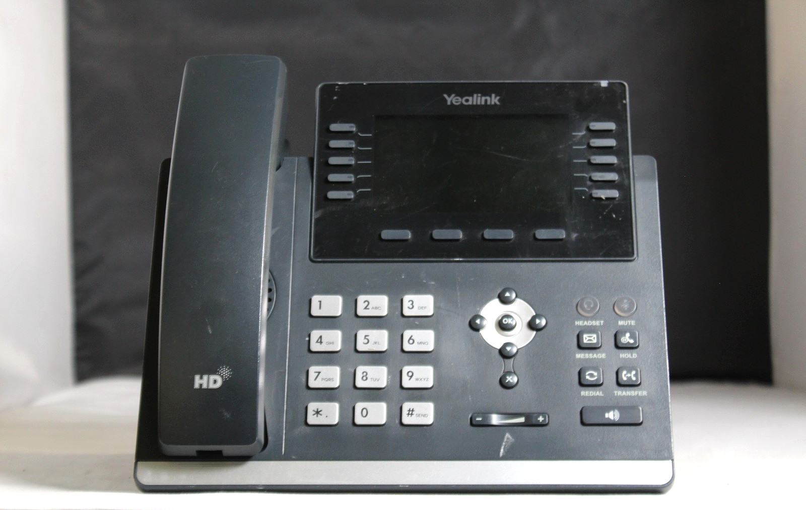 Lot of 10 Yealink SIP-T46U IP Office Phones w/ Handsets & Stands