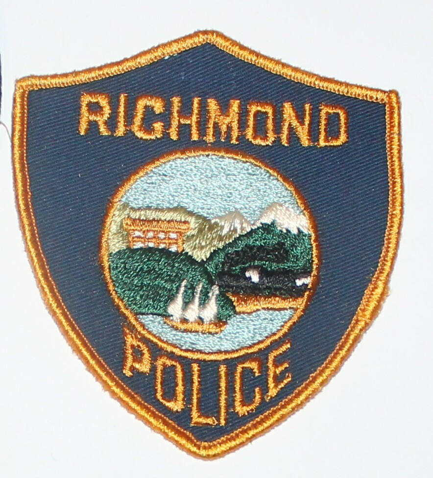 Very Old RICHMOND POLICE Contra Costa Co California Train Sailboat TWILL Vintage