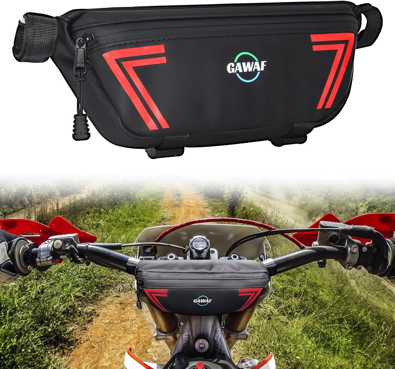 Bolsa manillar moto universal impermeable bolsa herramientas bicicleta frontal