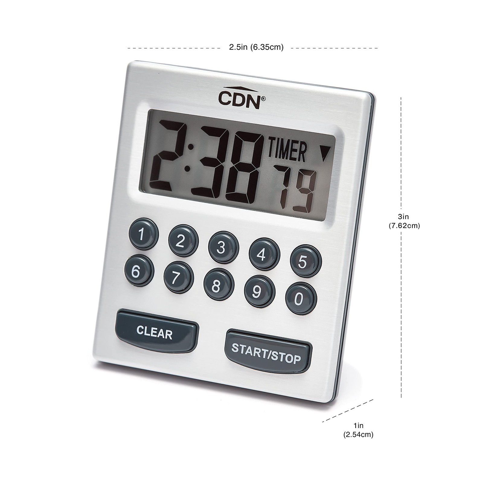 Direct Entry 2- Alarm Digital Kitchen Timer | Counts Up & Down, 10 Hours by H...