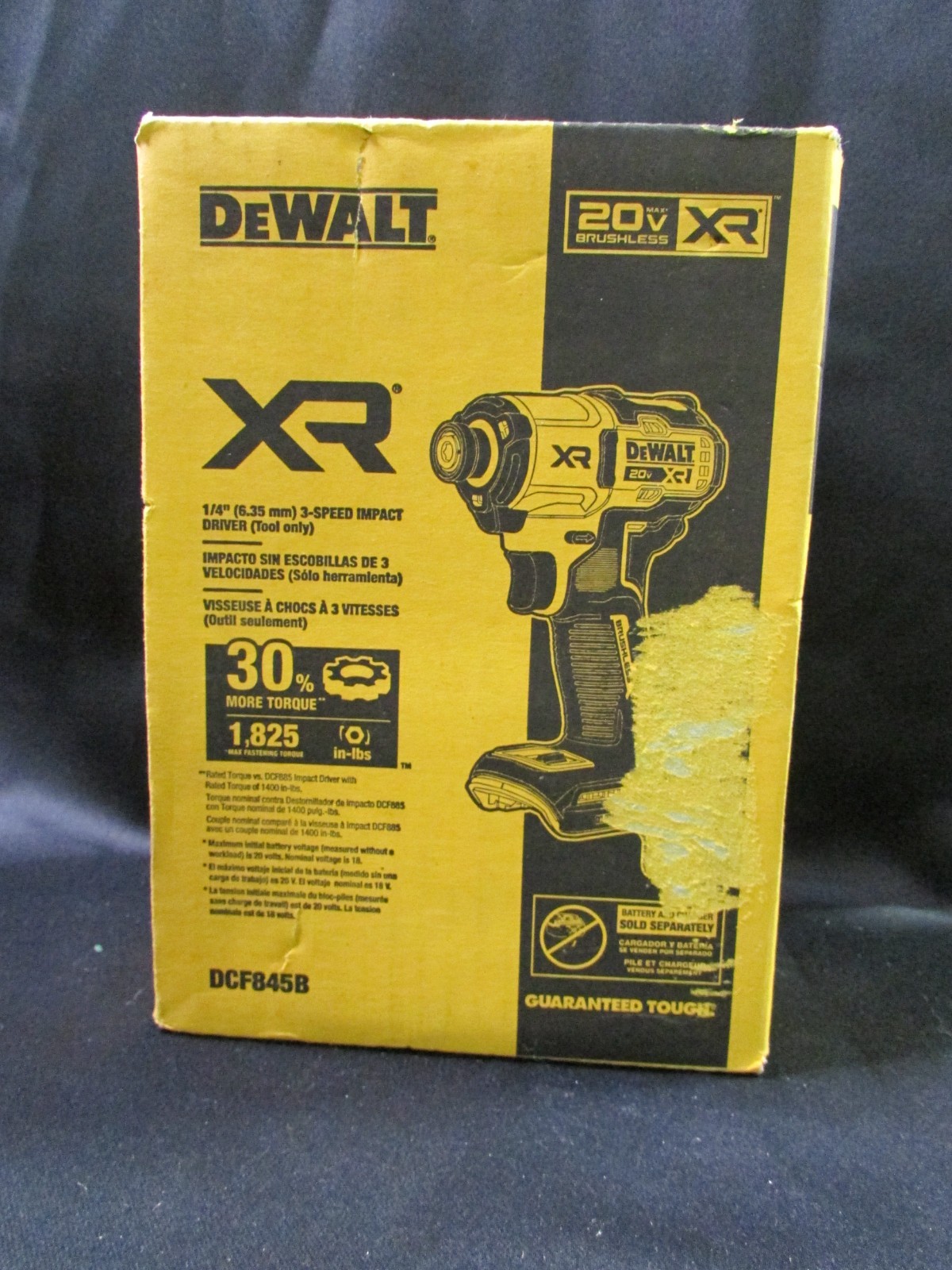 DeWalt DCF845B 20V MAX XR 1/4" 3-Speed Impact Driver - Tool Only C7