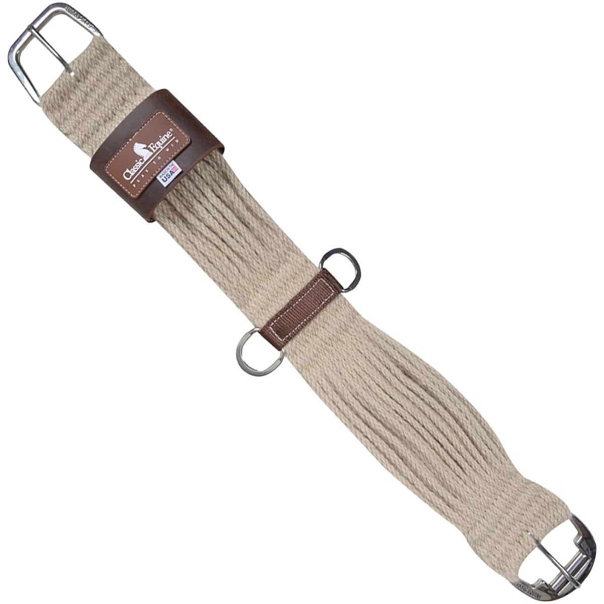 CLASSIC EQUINE 100% Mohair 31-strand Natural 30in Straight Cinch (CSC100N31-30)