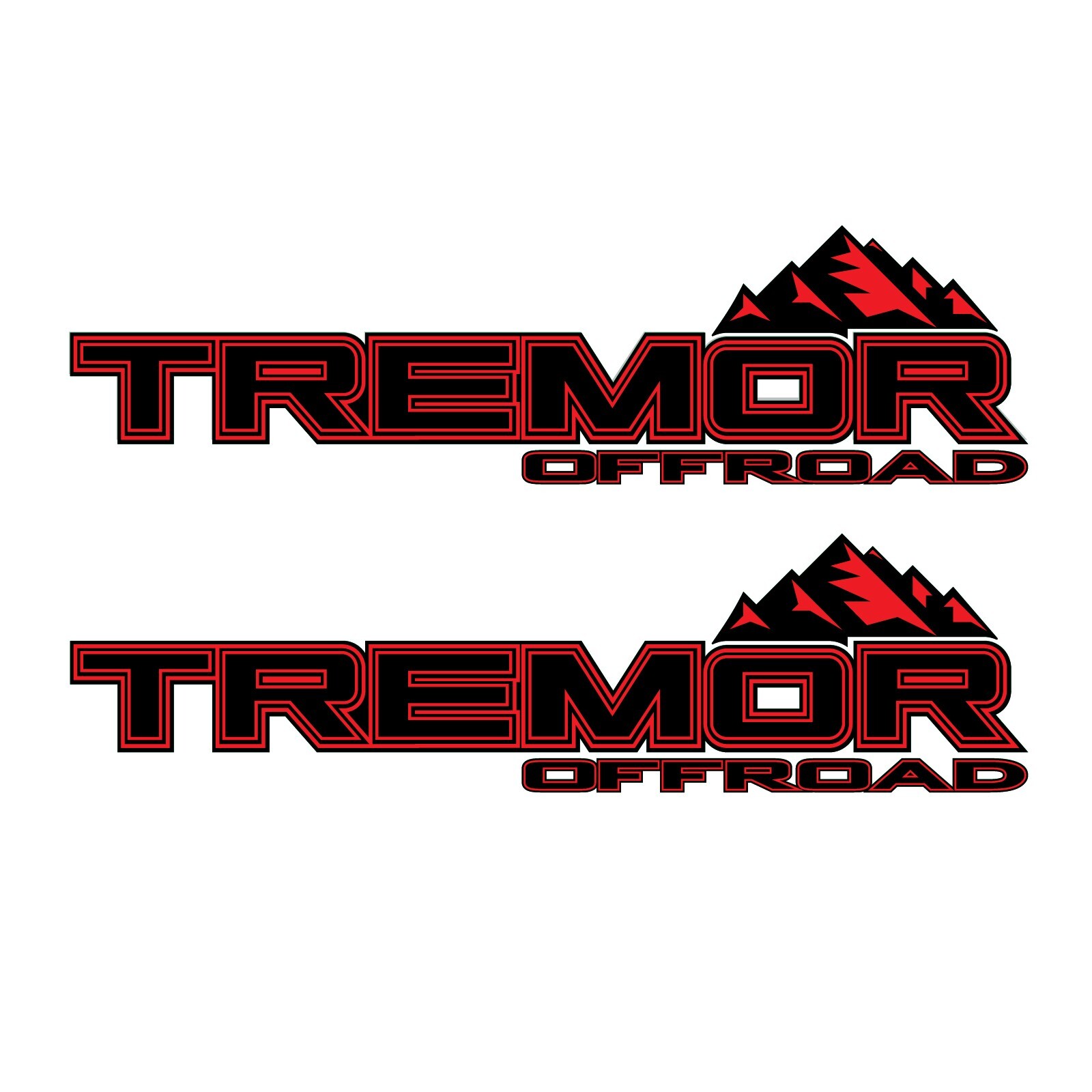 Tremor Offroad Decals Truck Bed Side Stickers Black