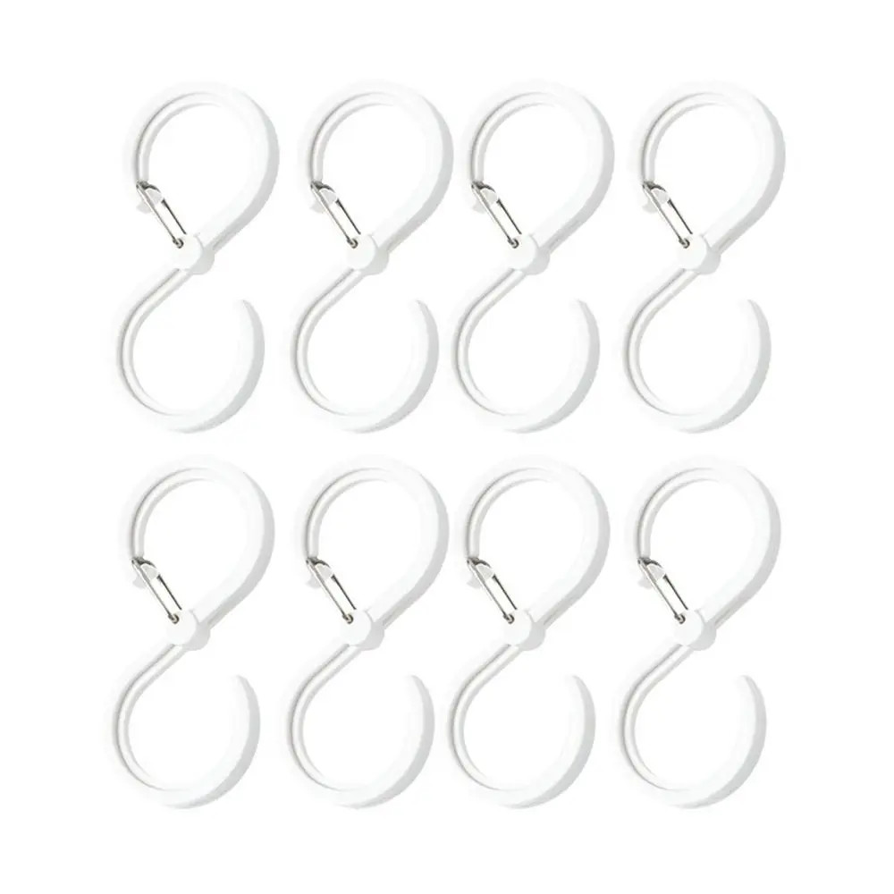 Portable Plastic Hook Transparent S Shaped Closet Hook Hanging Single Storage Or