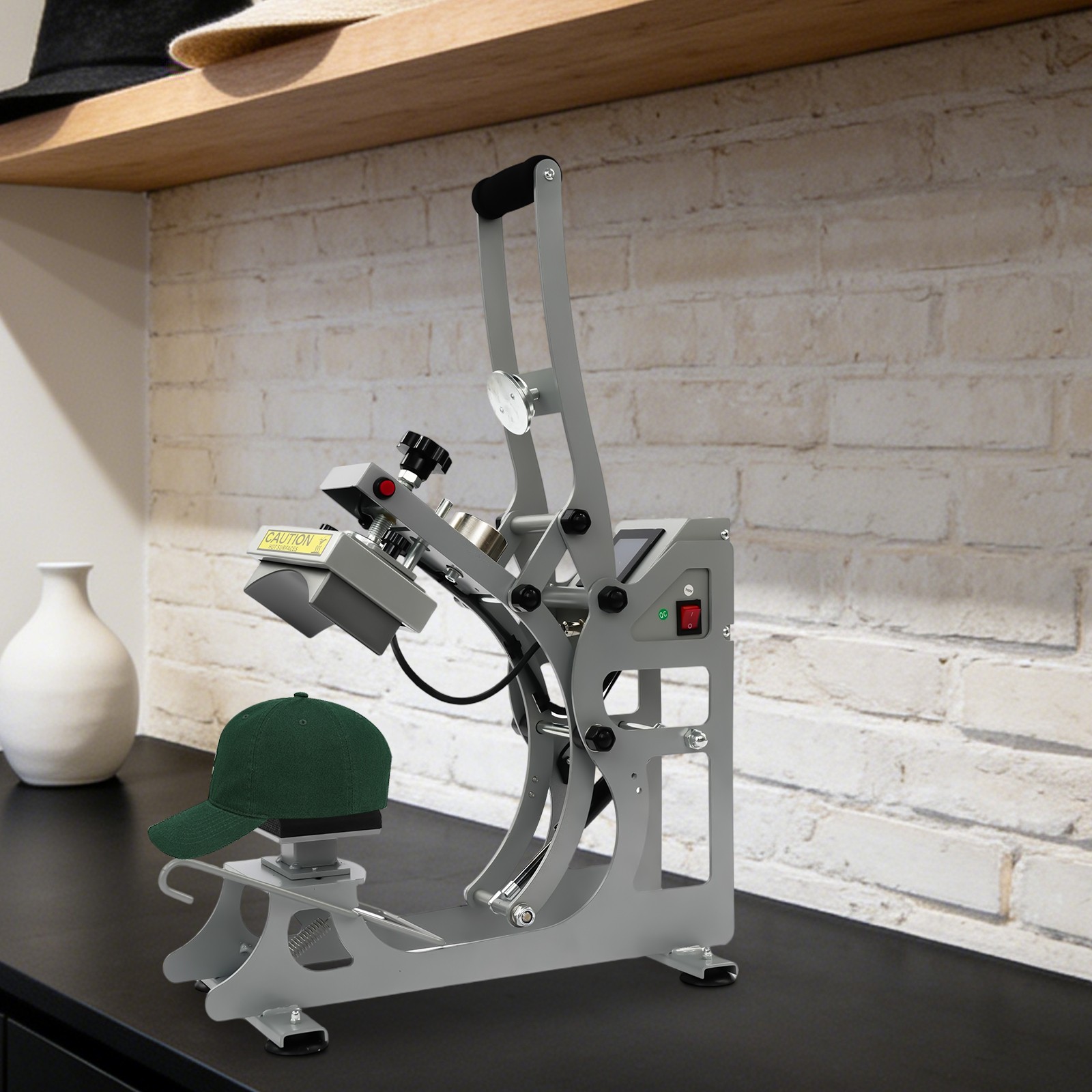 Commercial Caps Hat Heat Press Transfer Machine Semi-Auto Magnetic Digital Press