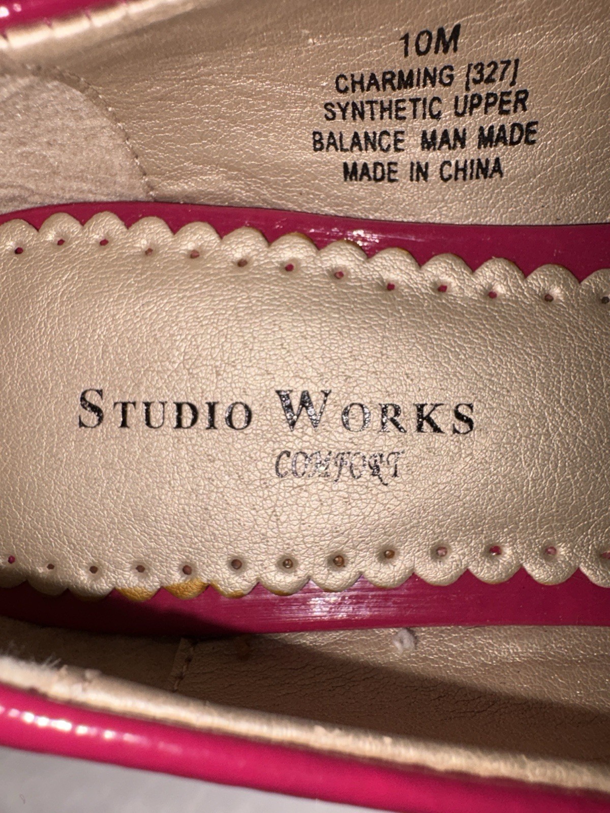 Patent Hot pink Bow studio works Slip Ons 10