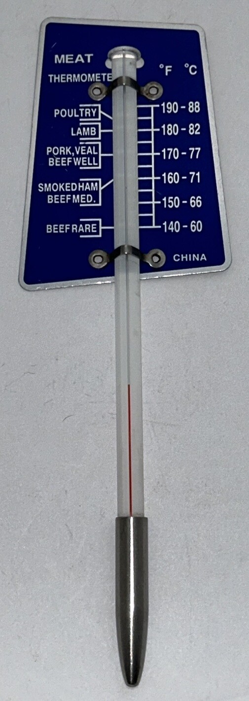 Roast & Meat Thermometer With Skewer Cooking Concepts Beef Lamb Poultry Vintage