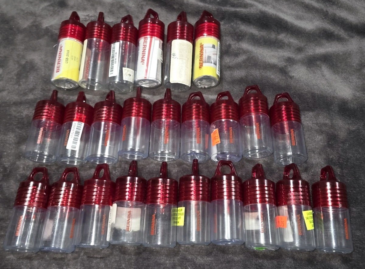 Lot Of 25 Bernina Twist Off Empty Storage Bottles