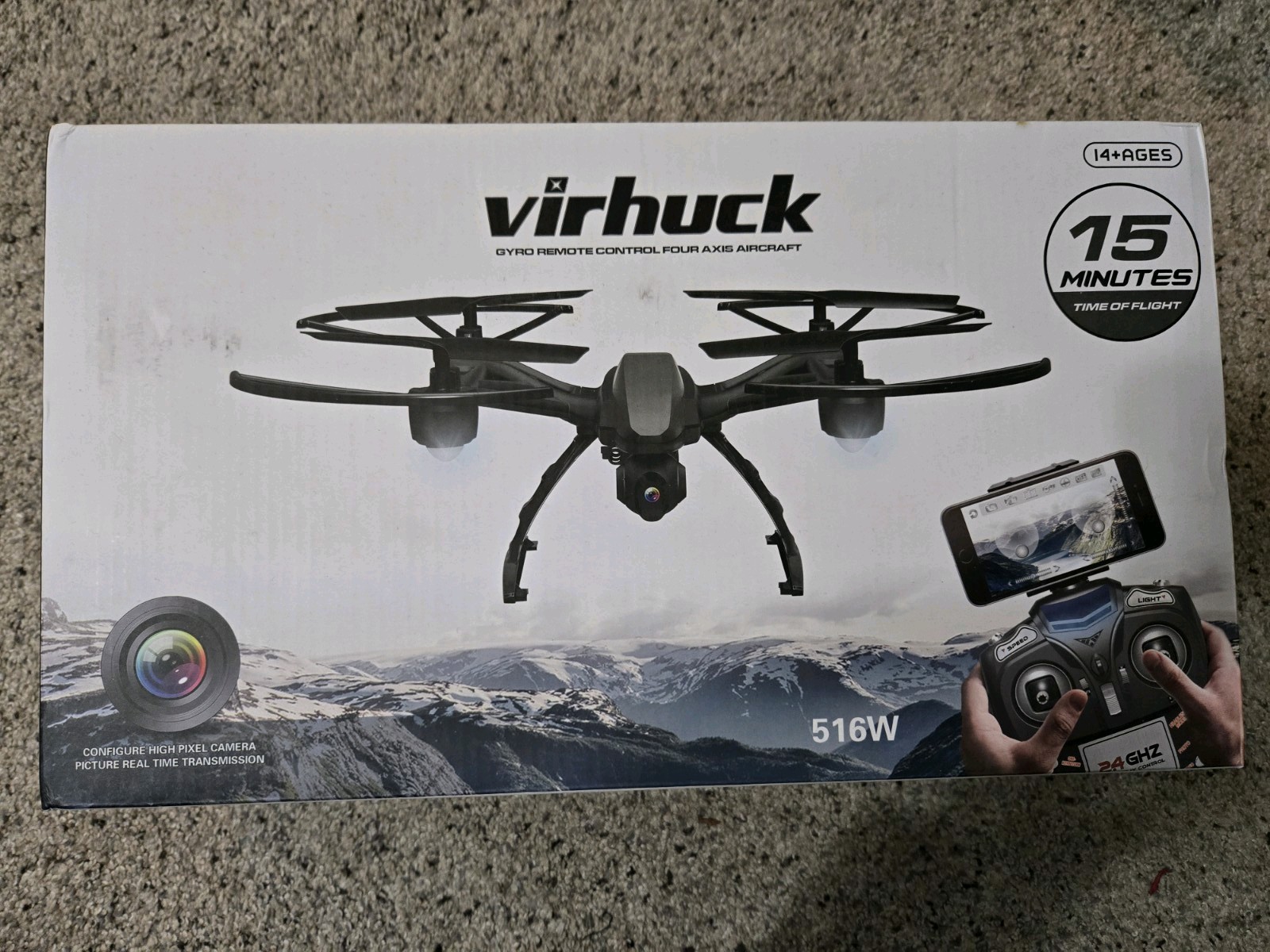 Virhuck Gyro Remote Control Four Axis Aircraft 516W Wi-fi Mobile Control 2.4 Ghz