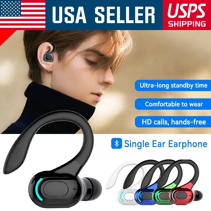 New Bluetooth 5.1 Headset Wireless Earbuds Earphones Stereo Headphones Ear Hook
