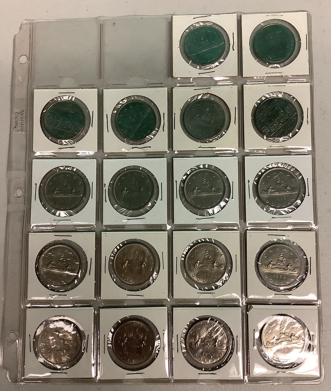 Lot Of Canadian Dollar Coins 1968-1984 Read Description For Totals 18 Pcs