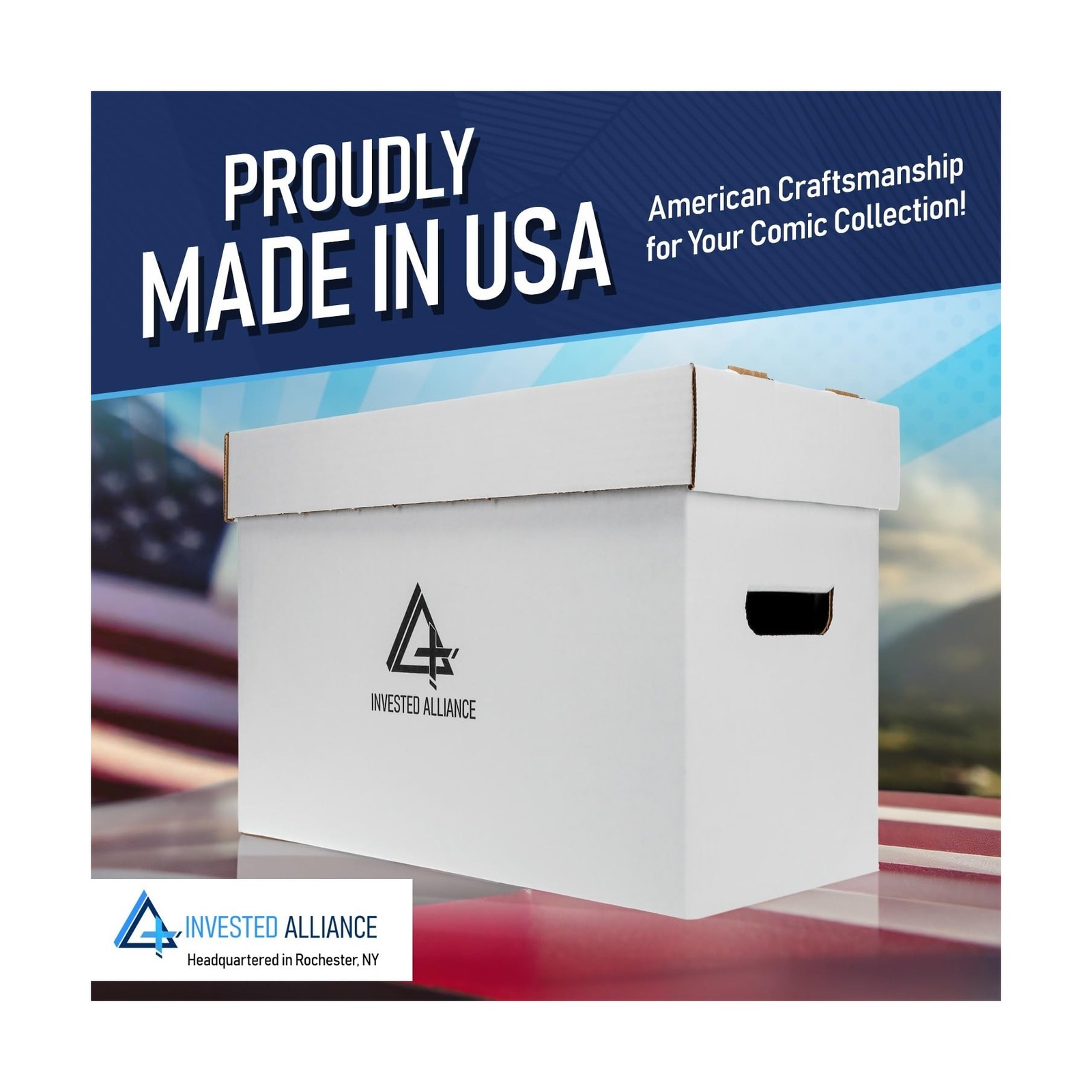 Premium Short Comic Book Storage Box | Thick White Corrugated Paper Storage B...