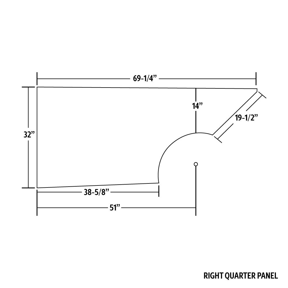 Performance Bodies M21140L MD3 Modified Plastic Quarter Panel, LH