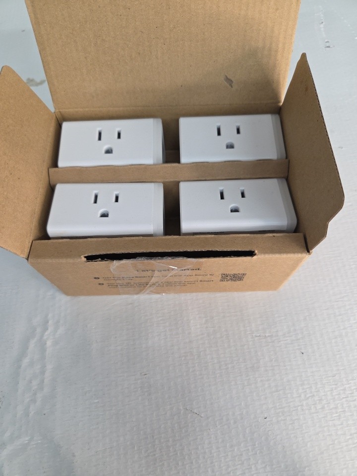 4 PACK TP Link KASA Smart Wifi Plug Mini Outlet Block WHITE HS103P4 3.8 120V NEW