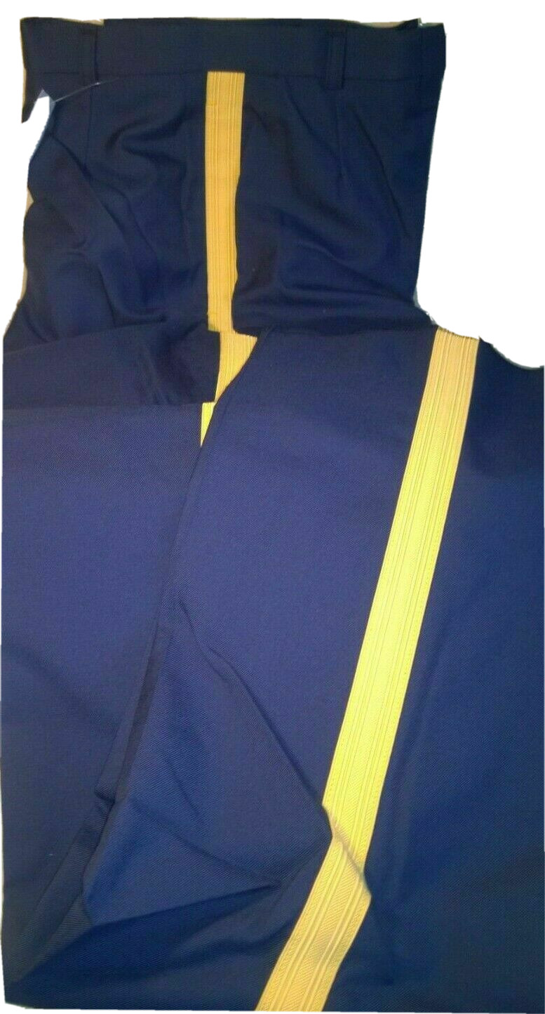 US Army Men's ASU Dress Blues Service Uniform Braided Pants/Slacks Size 46R