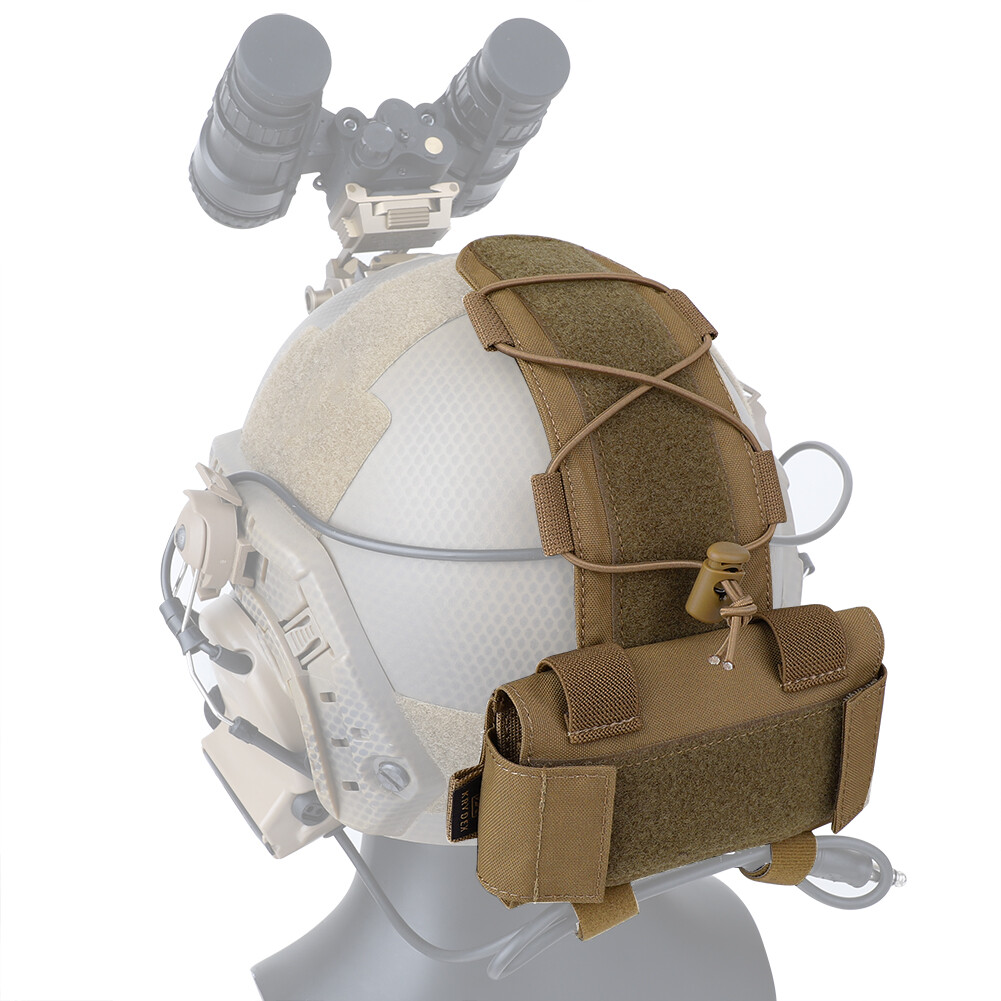 KRYDEX Helmet Counterweight Pouch Helmet Battery Pouch w/ Cord Lock Retainer