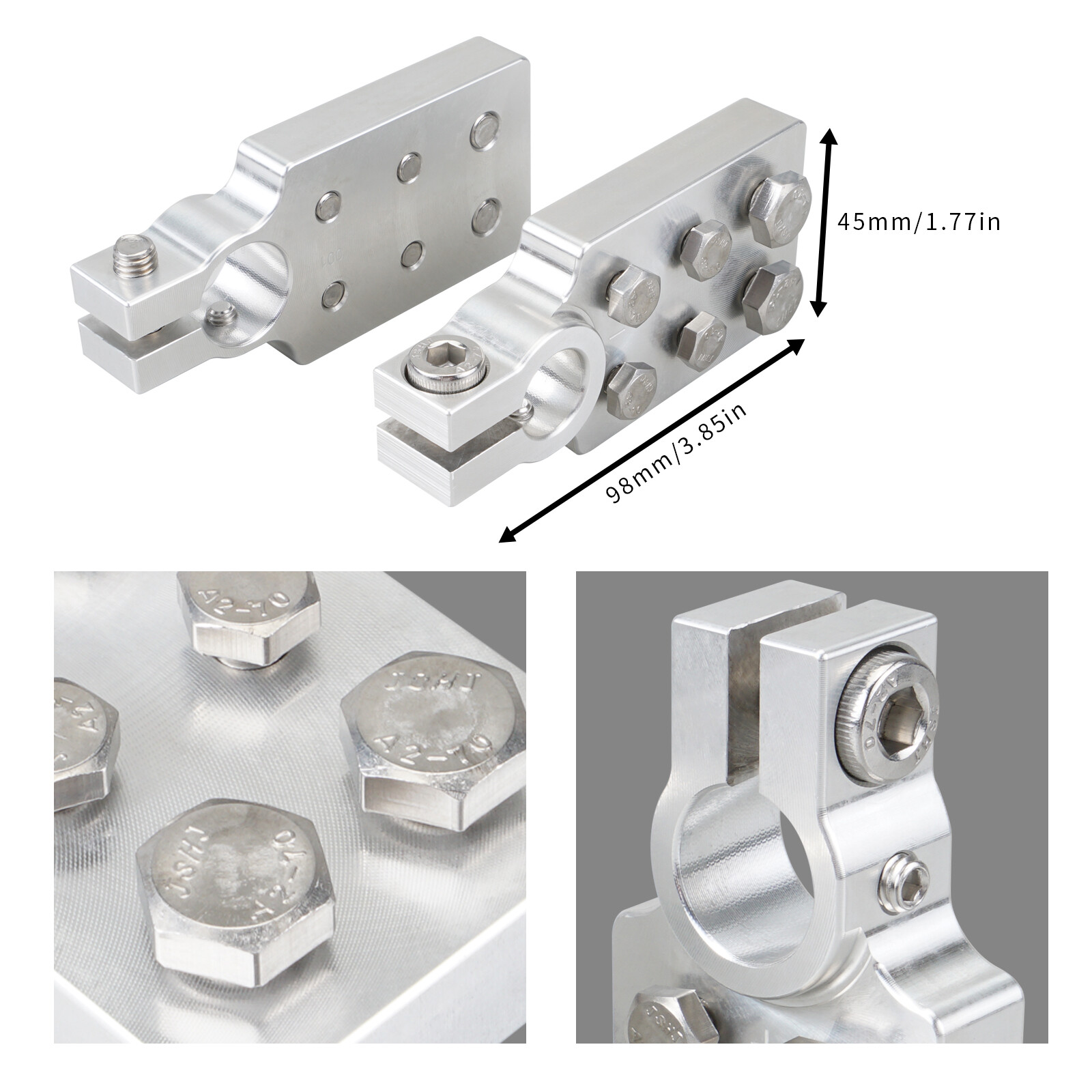 For Car Audio 6 Spot Flat Multi Connection Battery Terminals For SAE Post