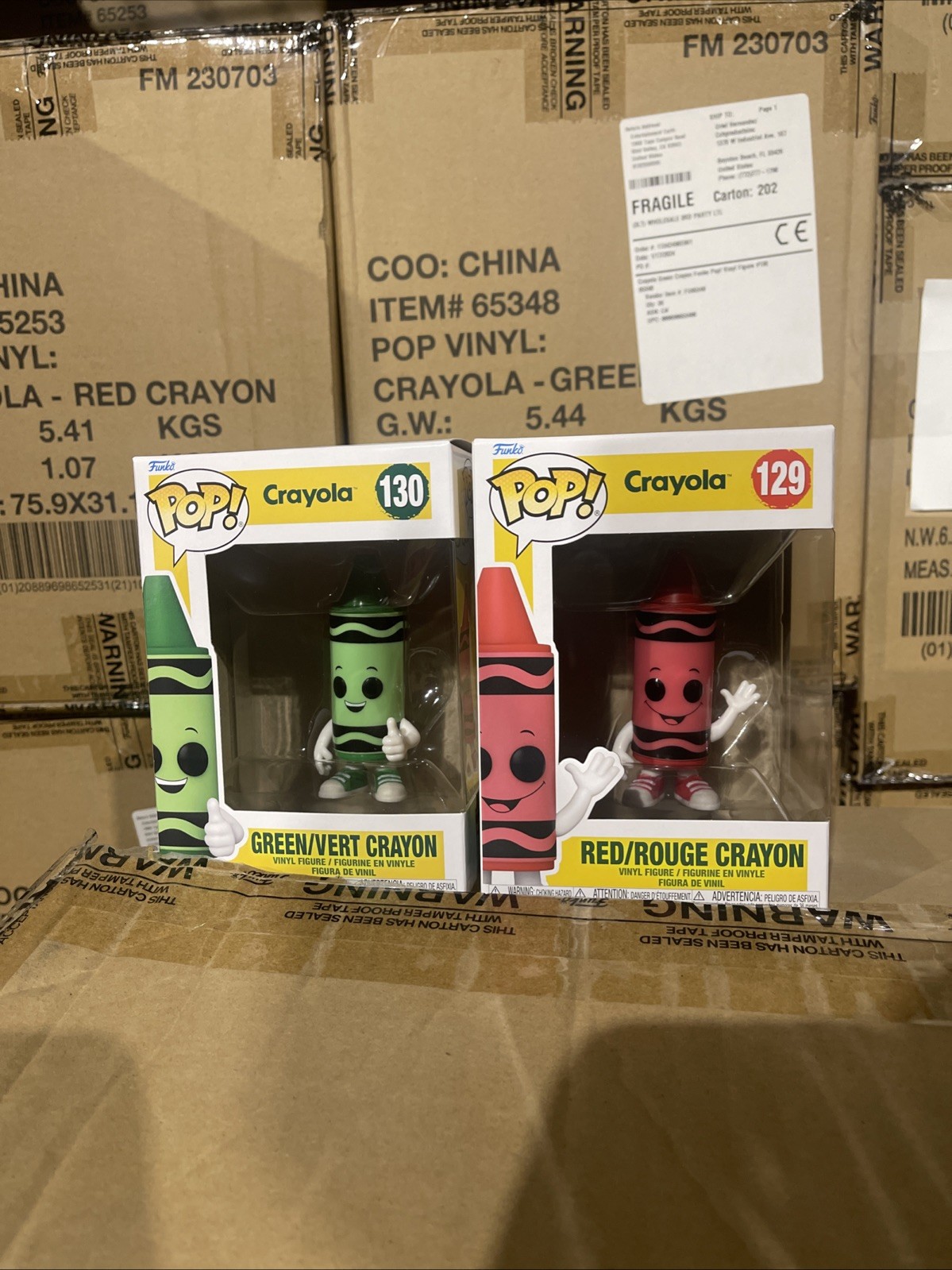Set Of (2)Crayon Green Crayon #130 Red129