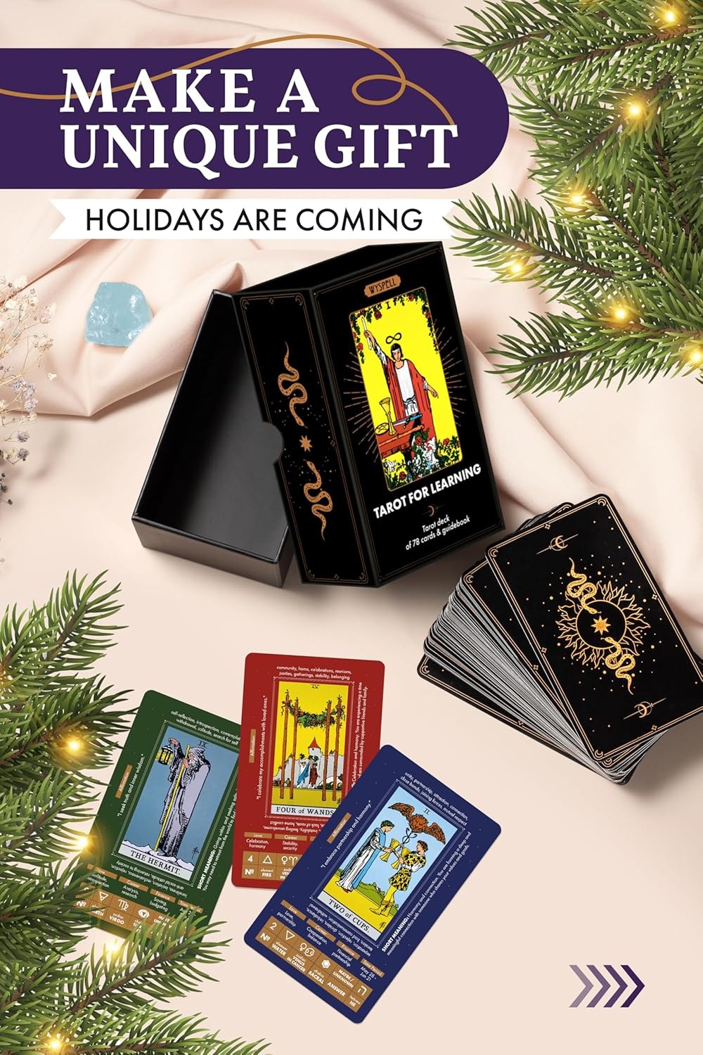 Wyspell Tarot for Learning - Cards with Meanings on Them - Beginner...