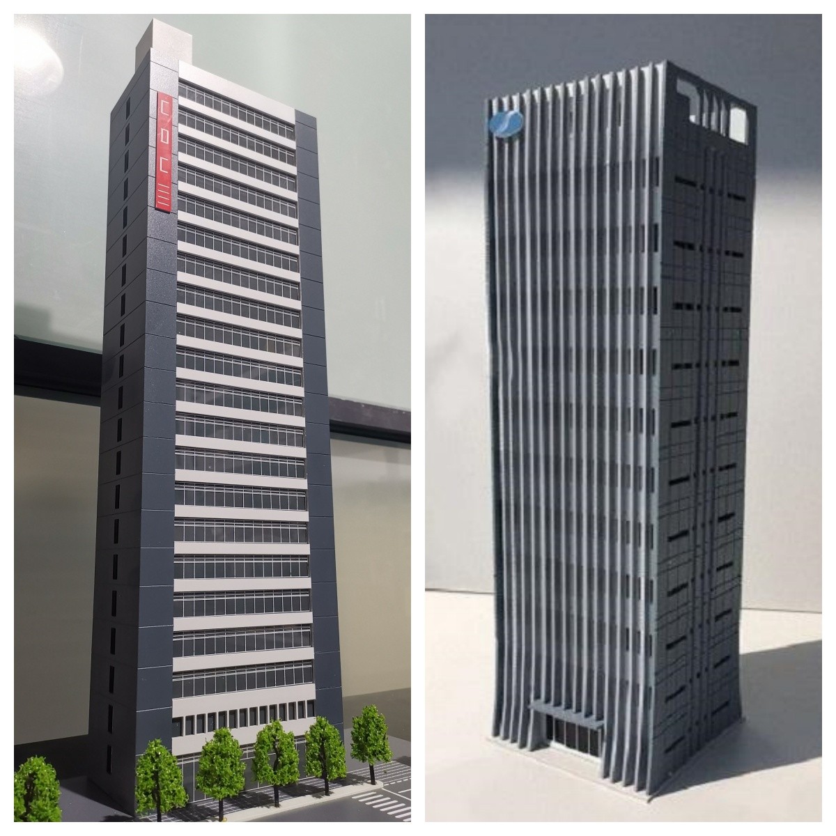 1/150 Building Model Morden Office Building Scene Architecture Assembled Model