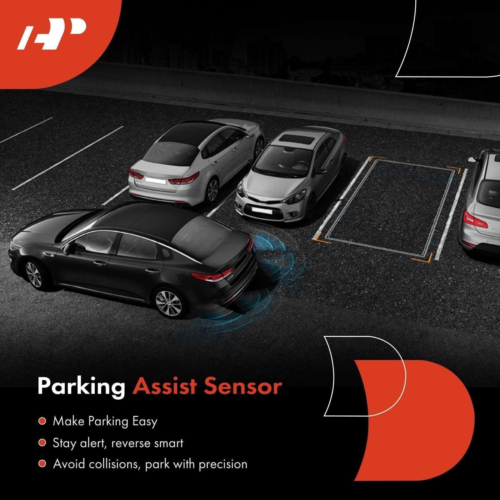 APremium 4PC Reverse Backup Parking Assist Sensor Compatible with Chevy, Cadi...