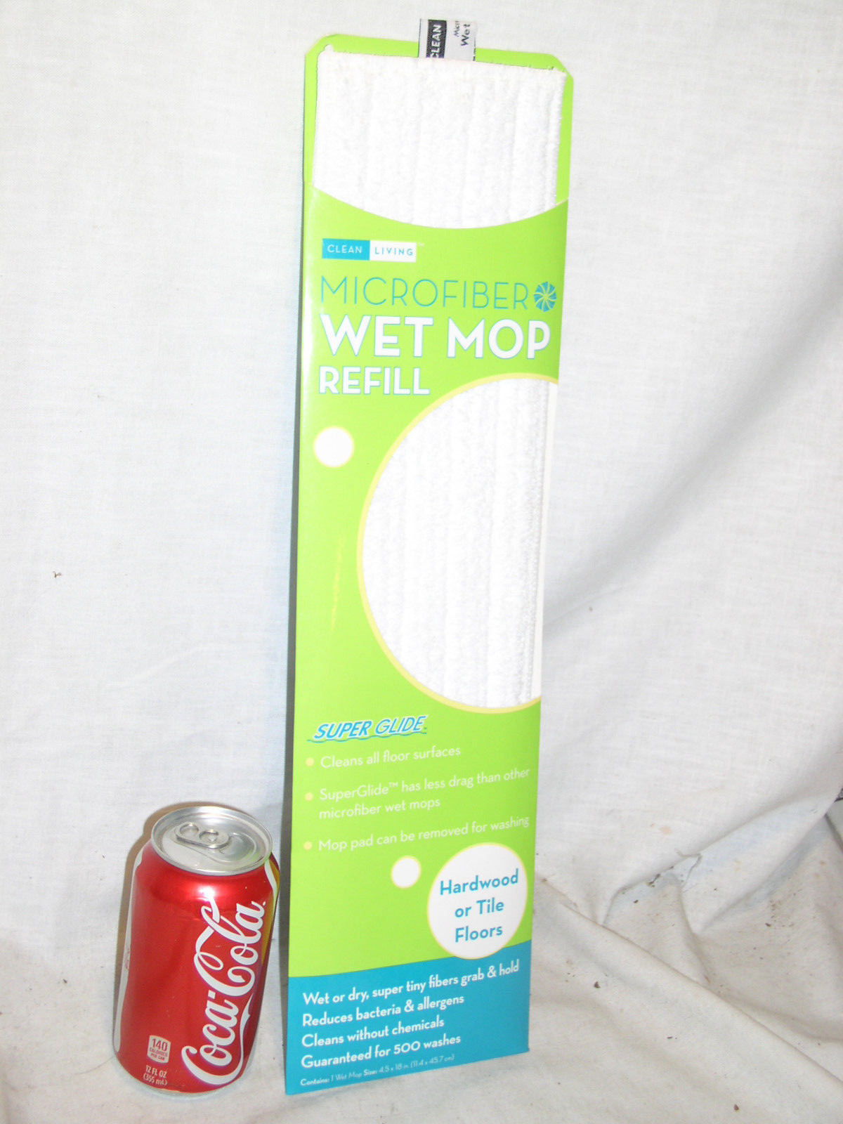 1 TXF CLEAN LIVING CLV MICROFIBER WET DRY MOP HEAD HOOK LOOP REFILL 32-1005 USA