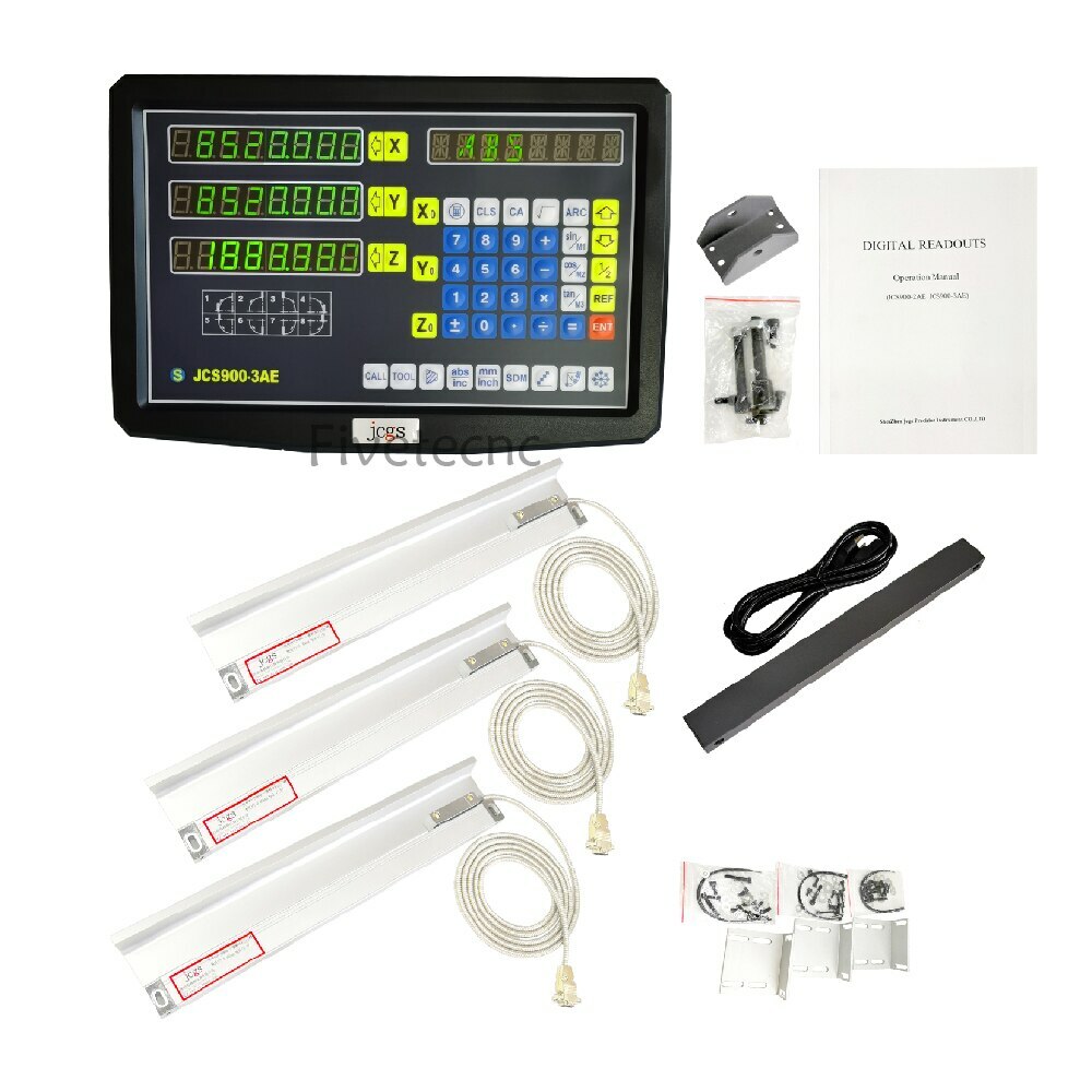 2 Axis Digital Readout 3 Axes DRO Display And Linear Scale Encoder 5um Milling