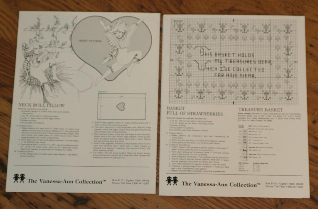 Set of 2 Silver Threads Pattern Leaflets - Strawberry Fields & Things Once Remem