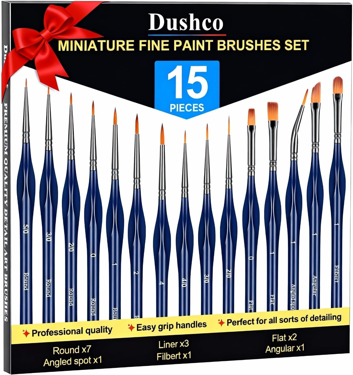 Detail Paint Brushes Set - 15pcs Miniature Paint Brushes, Art Painting for Acryl