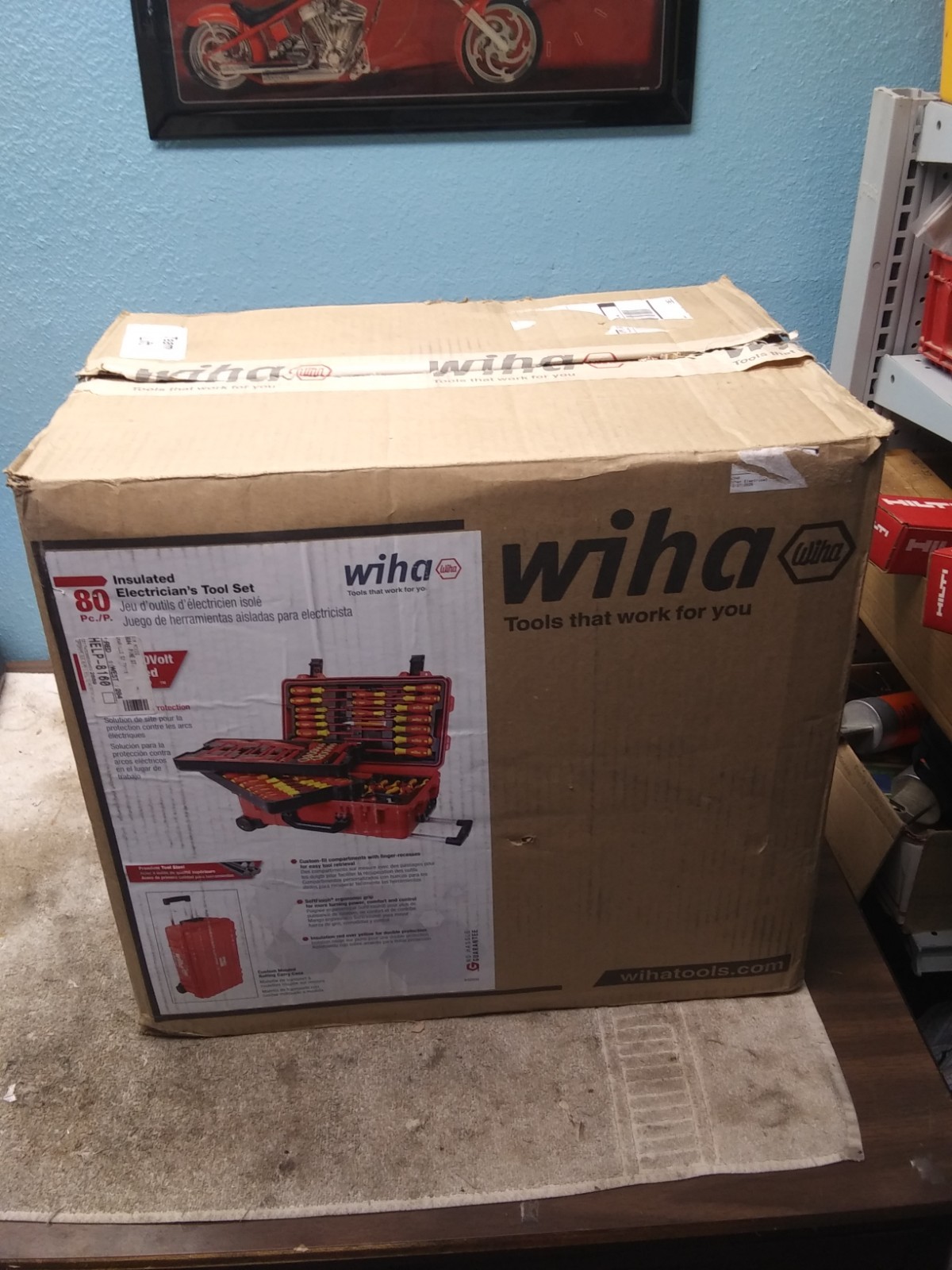 Wiha 32800 80 Piece Master Electrician's Insulated Tools In Rolling Hard Case