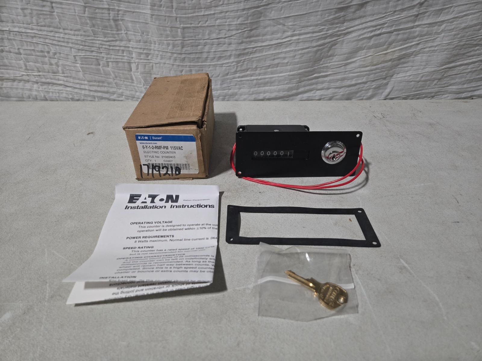 Eaton 6-Y-1-2-RMF-PM Electric Counter