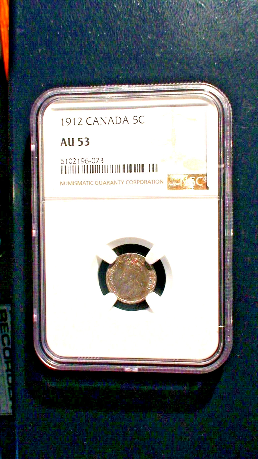 1912 Canada Five Cents NGC AU53 SILVER 5C Coin PRICED TO SELL NOW!