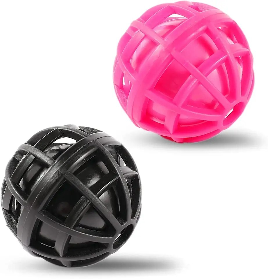 CLEAN BALL FOR PURSE 2PCS BLACK & PINK 