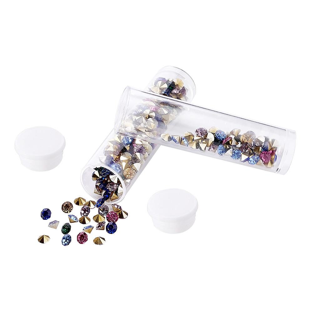 100X Clear Transparent Plastic Empty Tubes Bead Storage Container Bottle 55x15mm