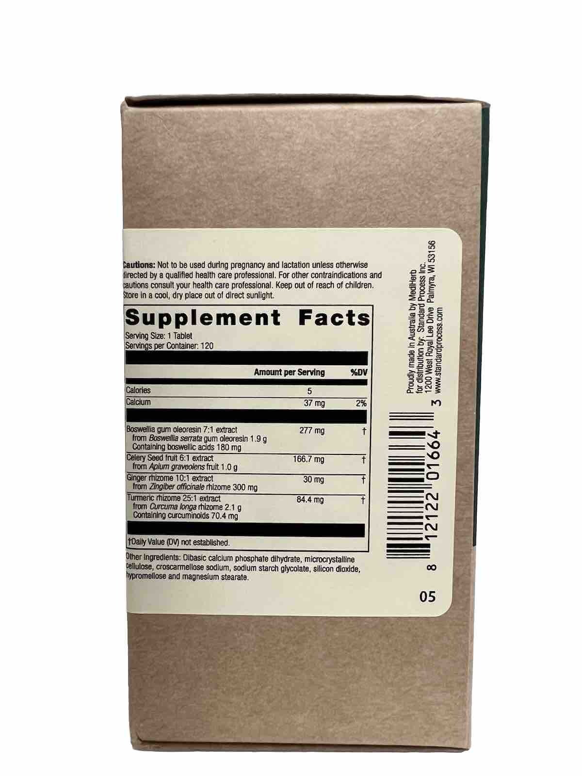 Standard Process Mediherb Boswellia Complex - 120 Tablets - Exp 04/2026