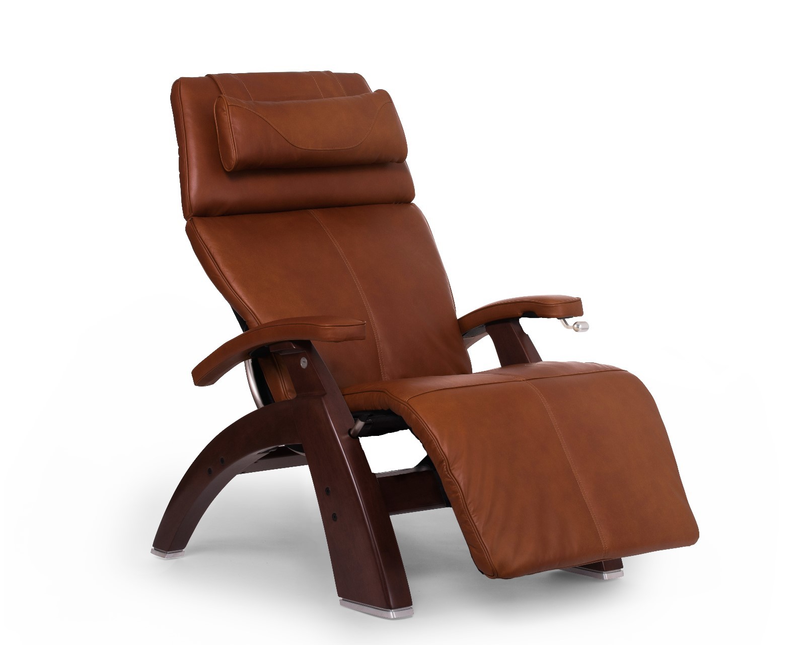 PC-420 Human Touch Perfect Chair Cognac Leather Jade Heat Memory Foam Back Cover