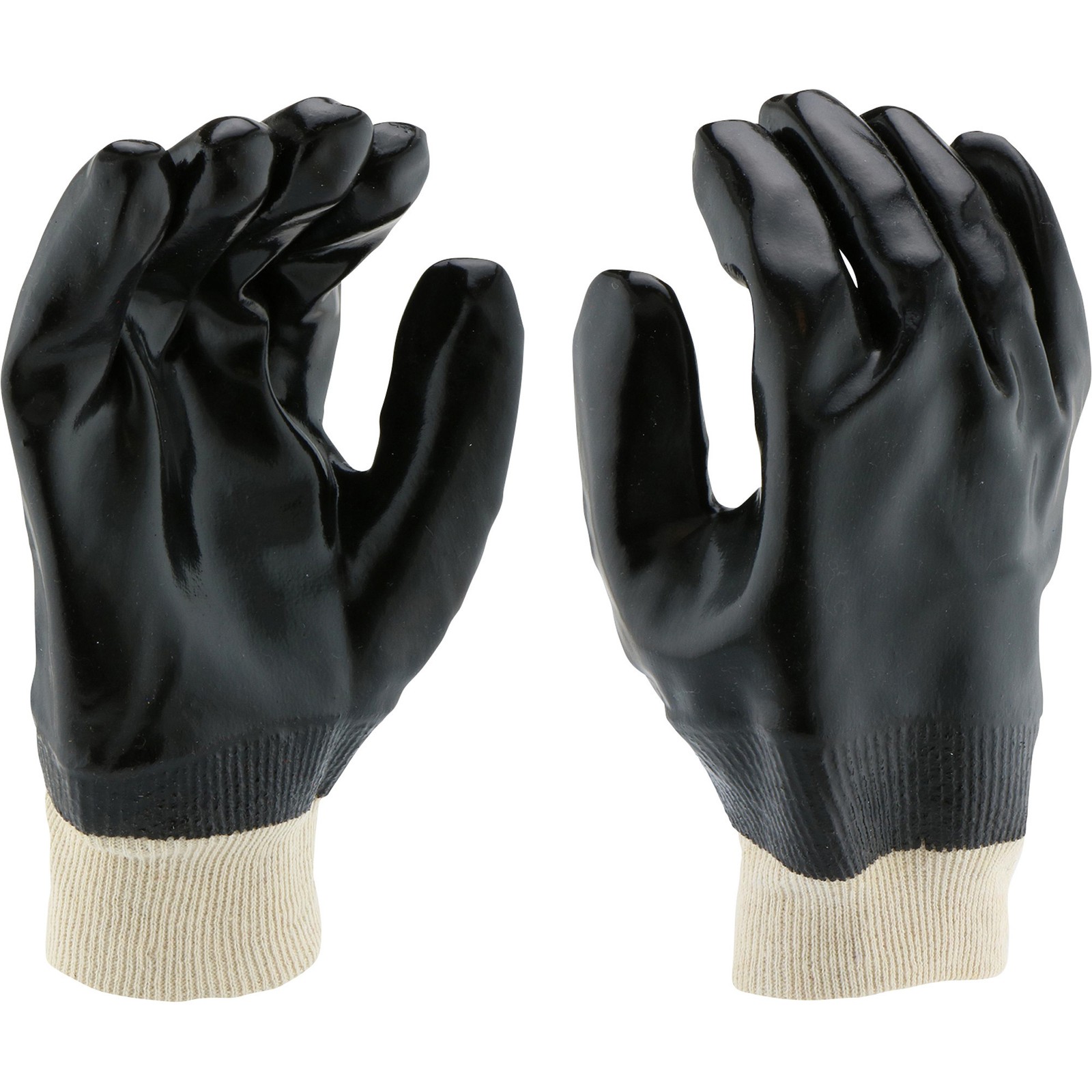 West Chester Protective Gear Men's PVC Coated Work Gloves, Black, Large, Model#