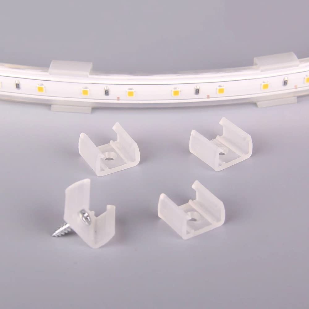 50 Pack Under Cabinet Lighting Mount Clips LED Strip Lights Mounting Brackets...
