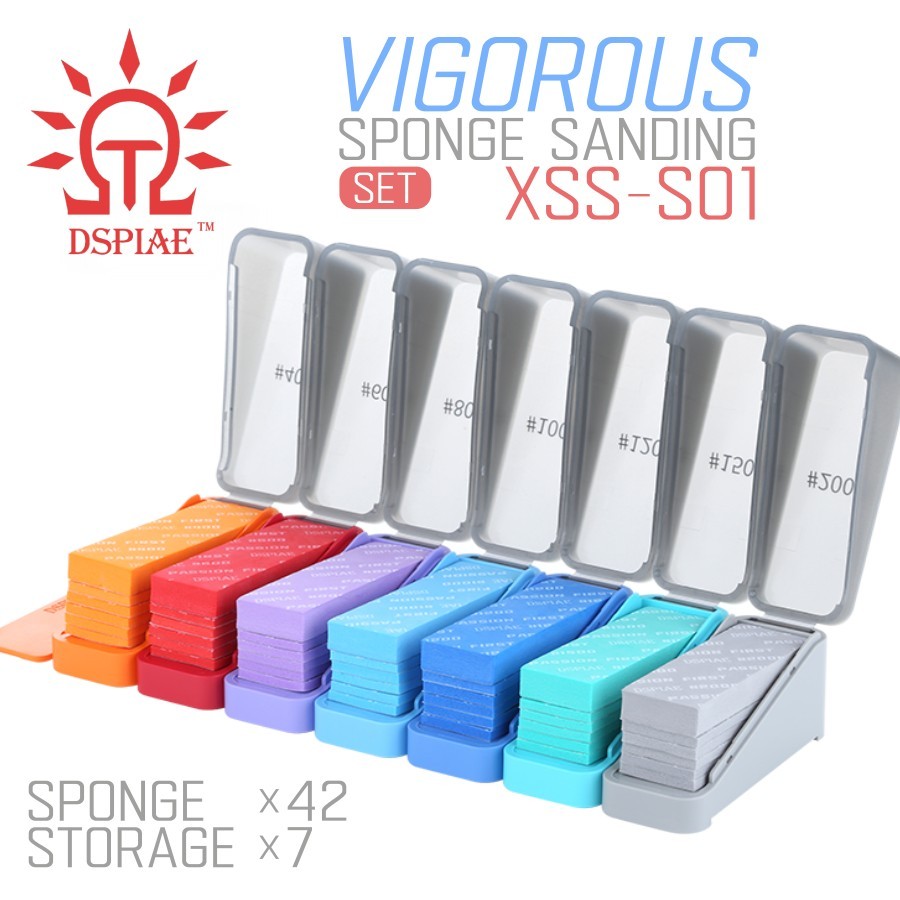 DSPIAE: Vigorous Sponge Sandpaper Set - XSS-S01 - Sanding