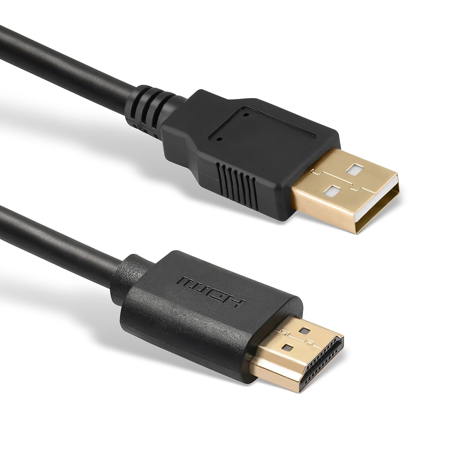 USB to HDMI Cable, USB 2.0 Male to HDMI Male Charger Cable Splitter Adapter
