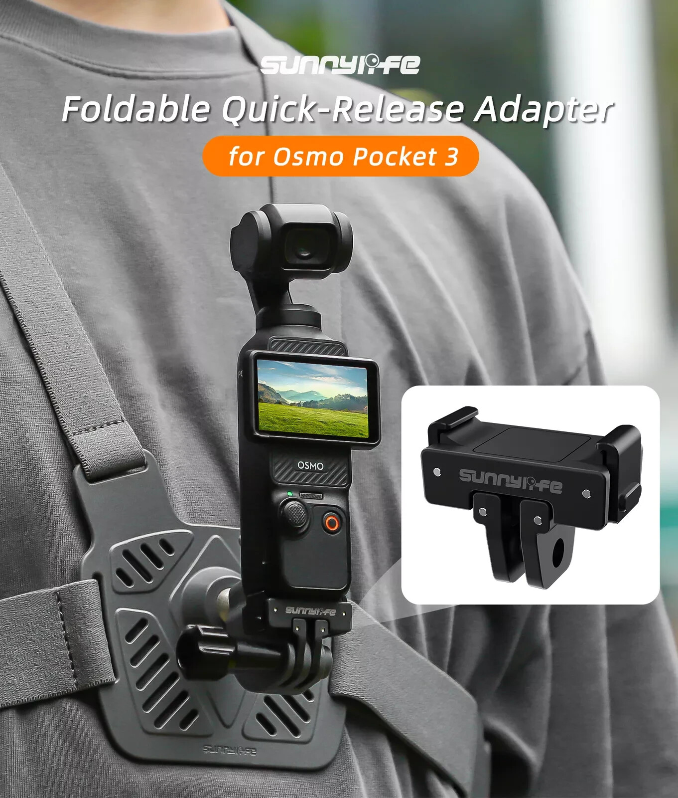 Quick Release Mount Adapter Foldable Quick Release Plate For DJI Osmo Pocket 3