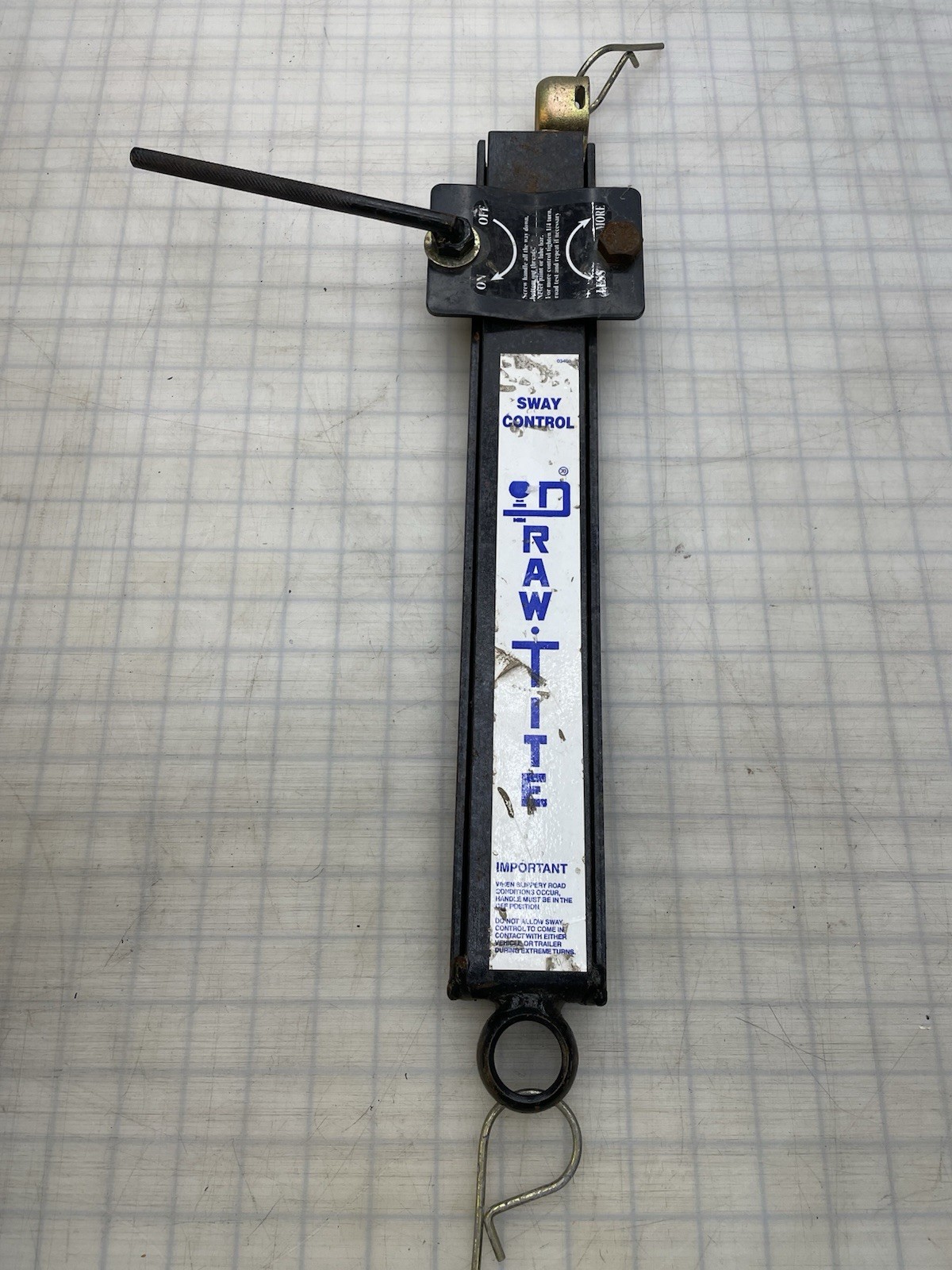 DRAW TITE DRAWTITE HITCH SWAY CONTROL BAR FOR CAMPER TRAILER TOWING 03409