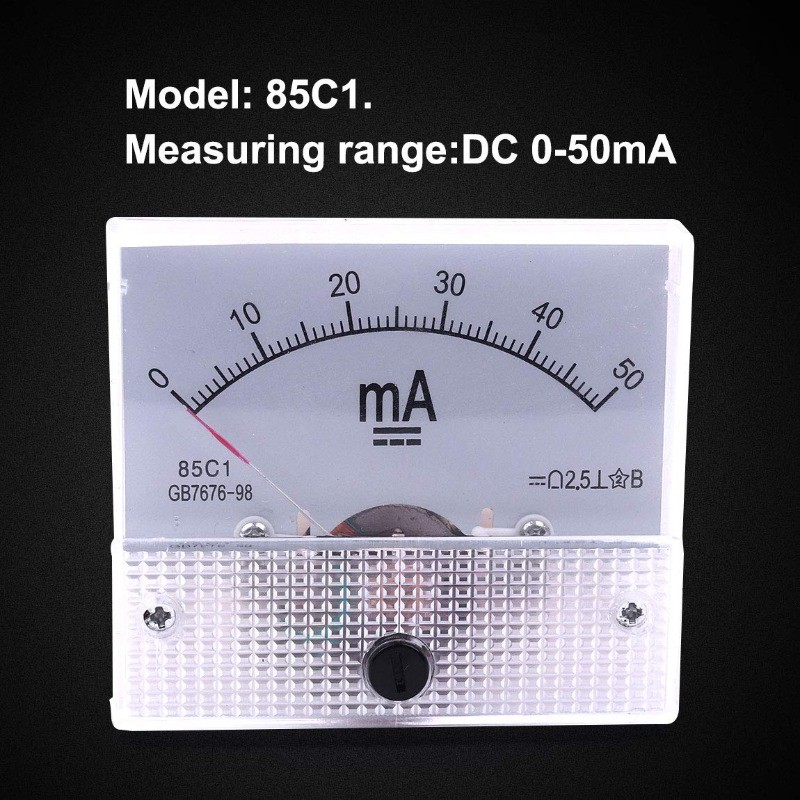 1pc DC 0-50mA 85C1 Amperemeter Analog AMP Current Panel Meter