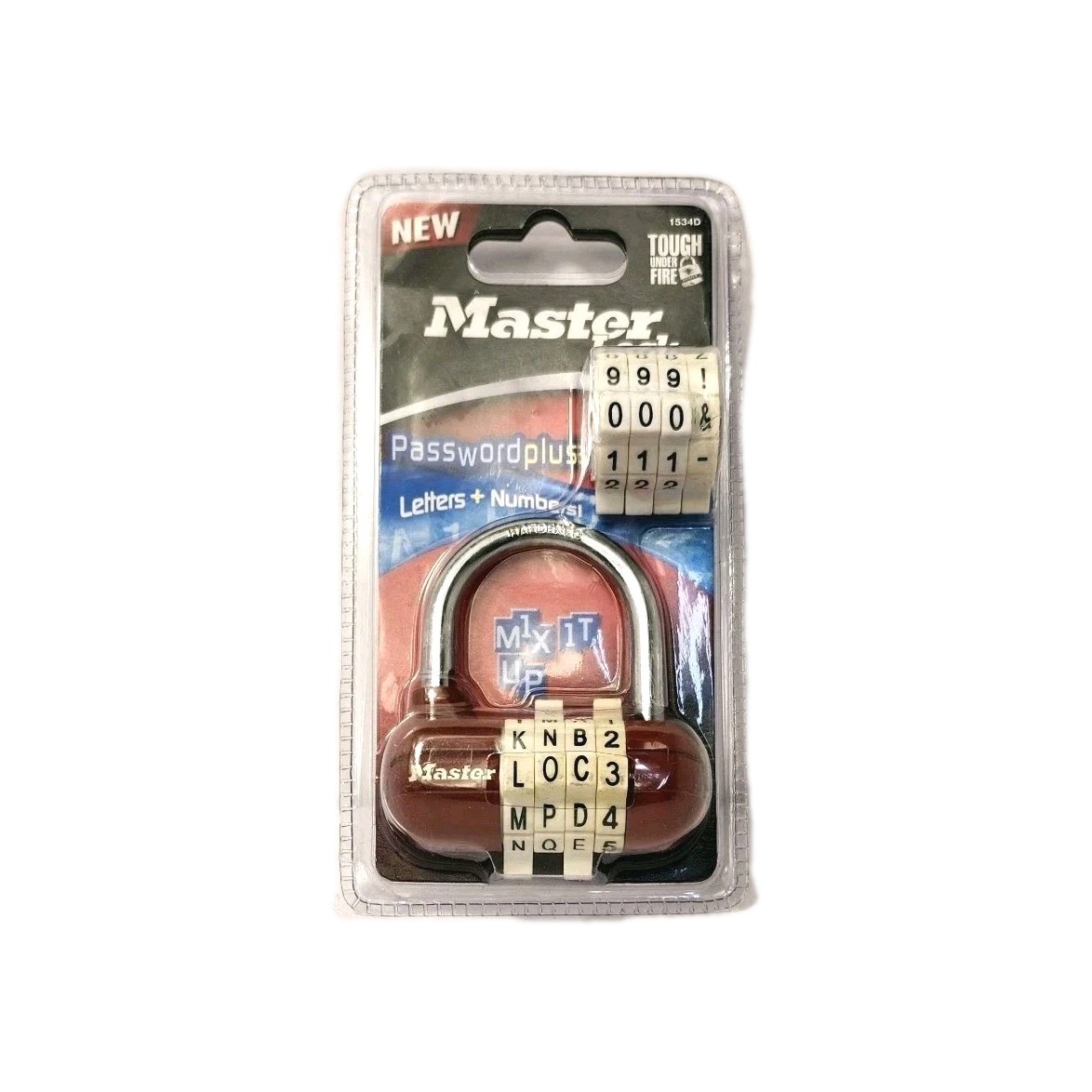 Master Lock Password Plus 2006 Letters And Numbers 1534D- RED