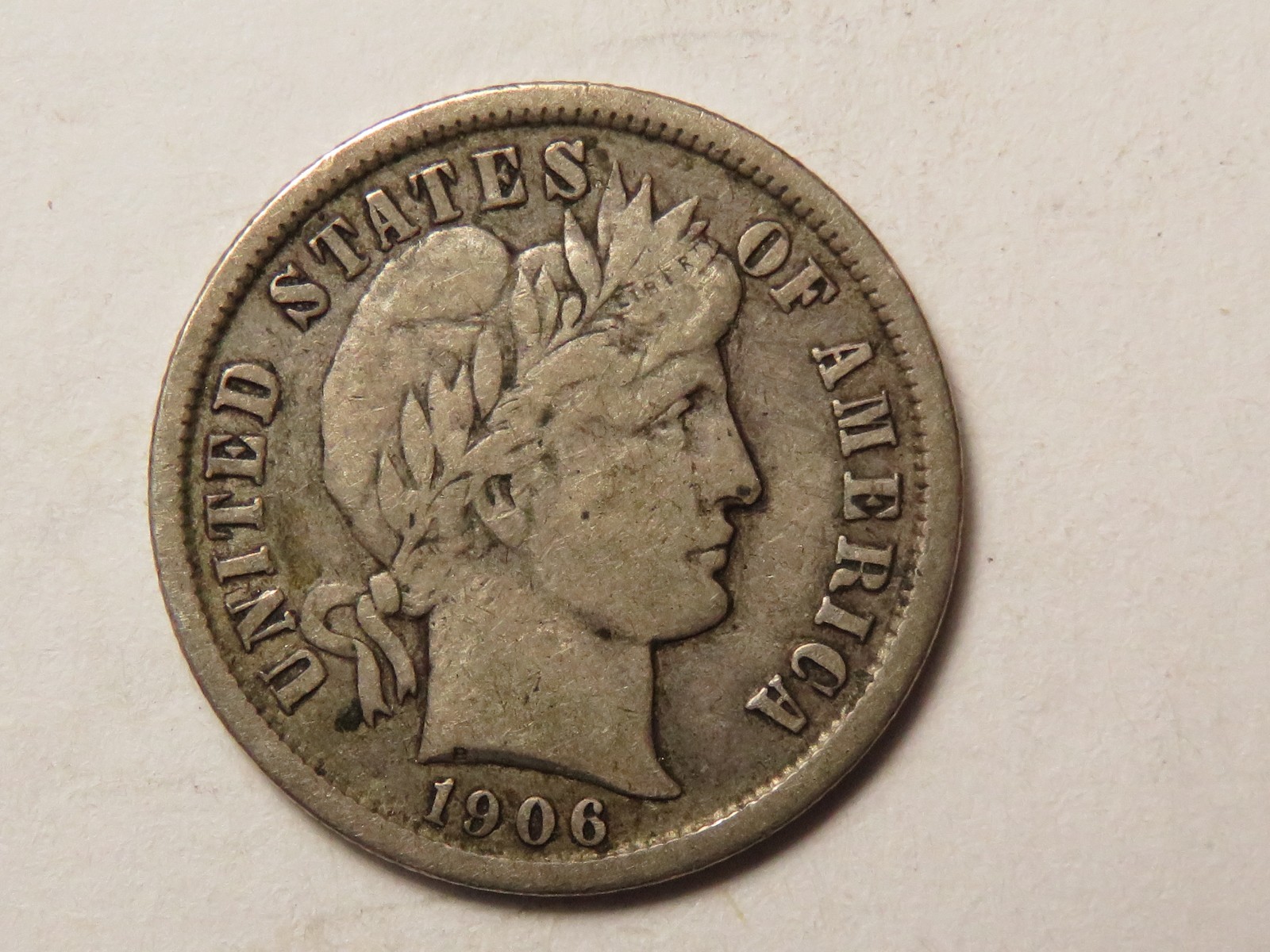 1906-O Barber Dime Grading VF