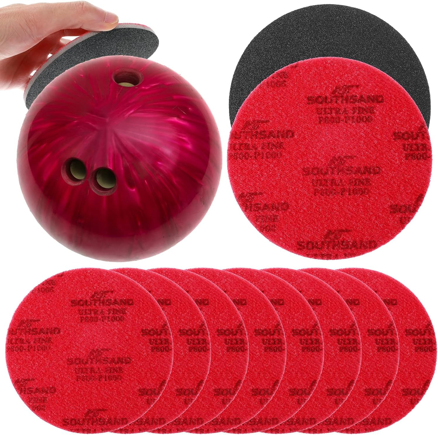 10Pcs Bowling Surface Pads, Bowling Ball Repair Kit, Bowling-Accessories for ...