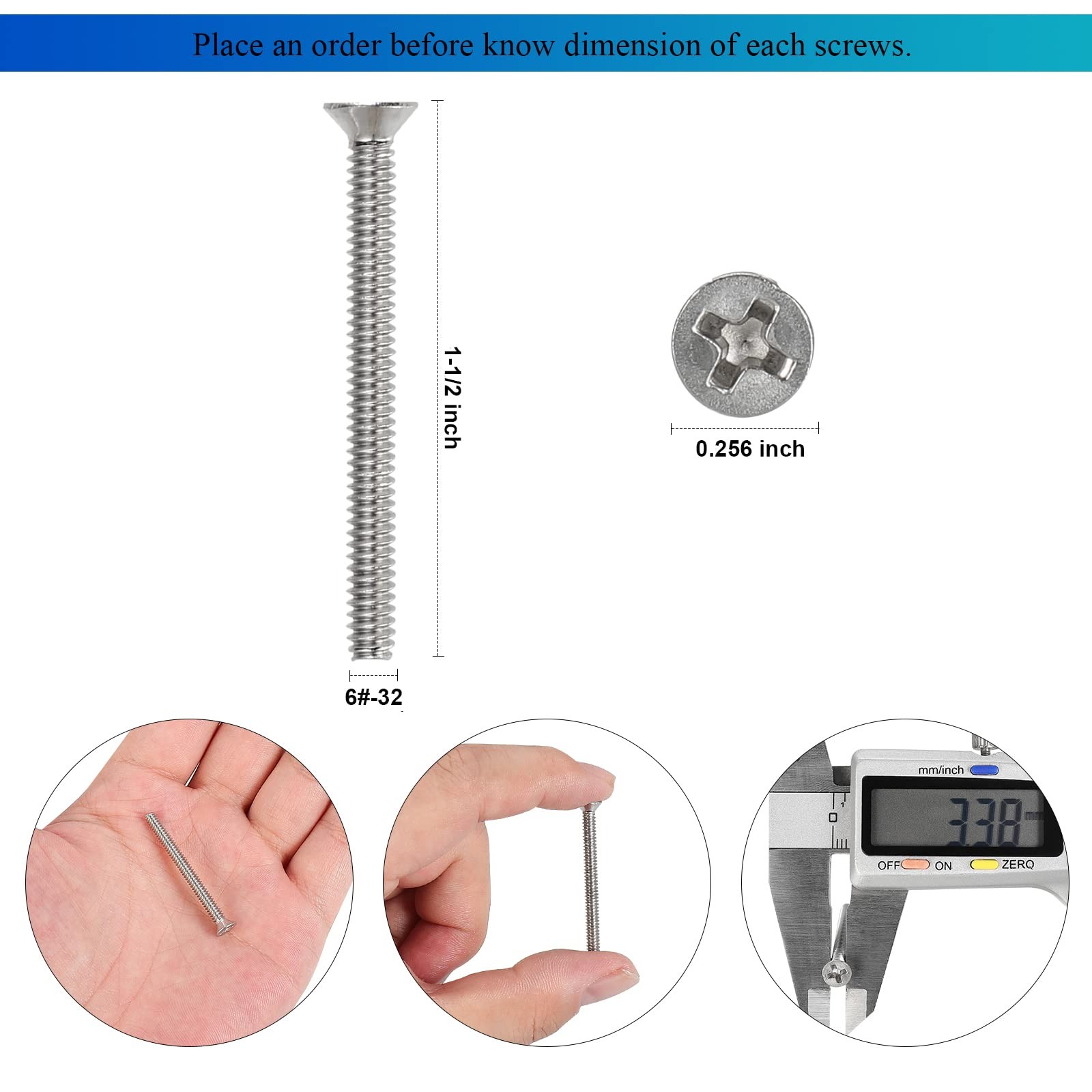50Pcs Extra Long Outlet Screws, Phillips Flat Head, Electrical Wall Plate Swi...
