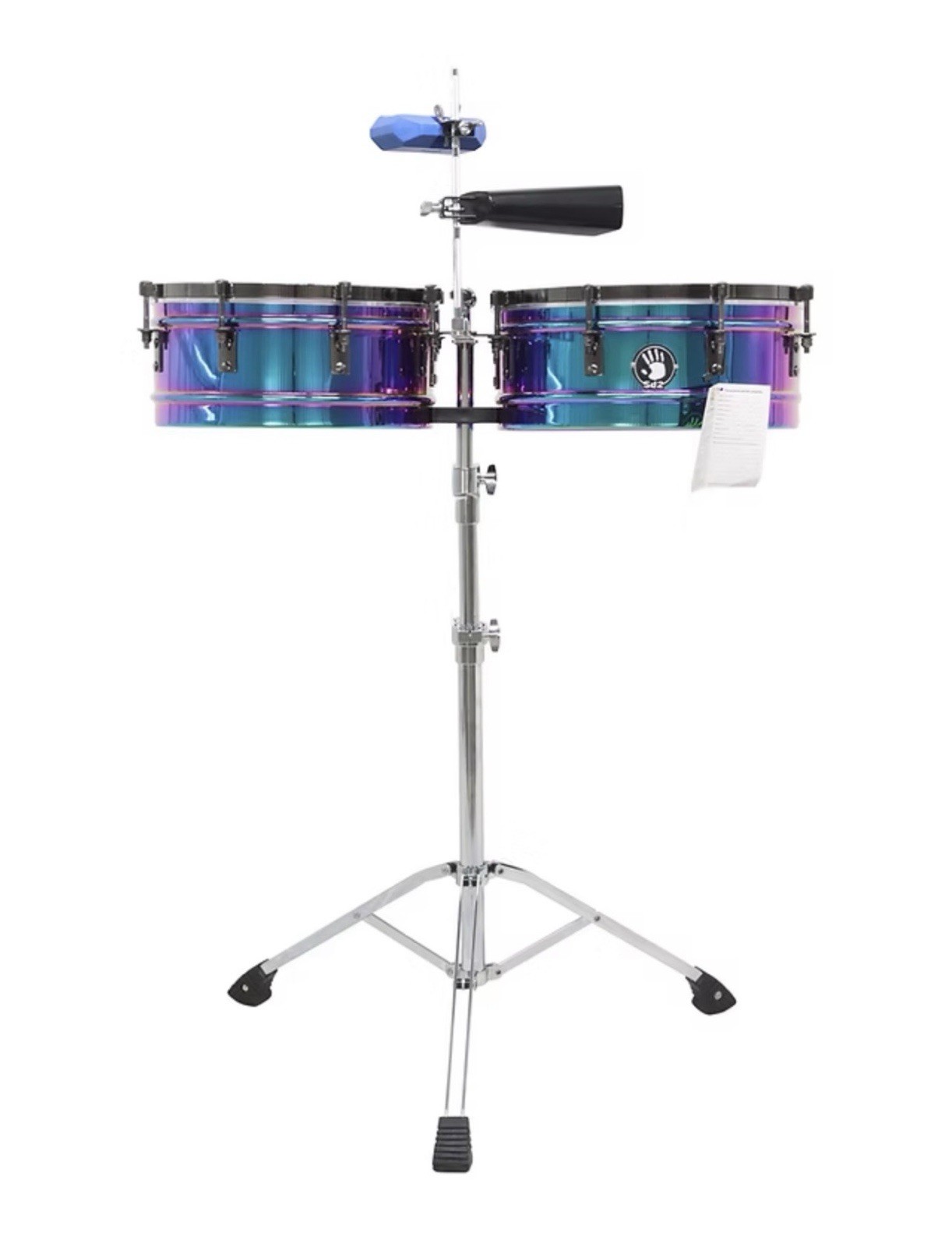 5d2  Professional Timbale Purple/Chrome 14” X 15”.
