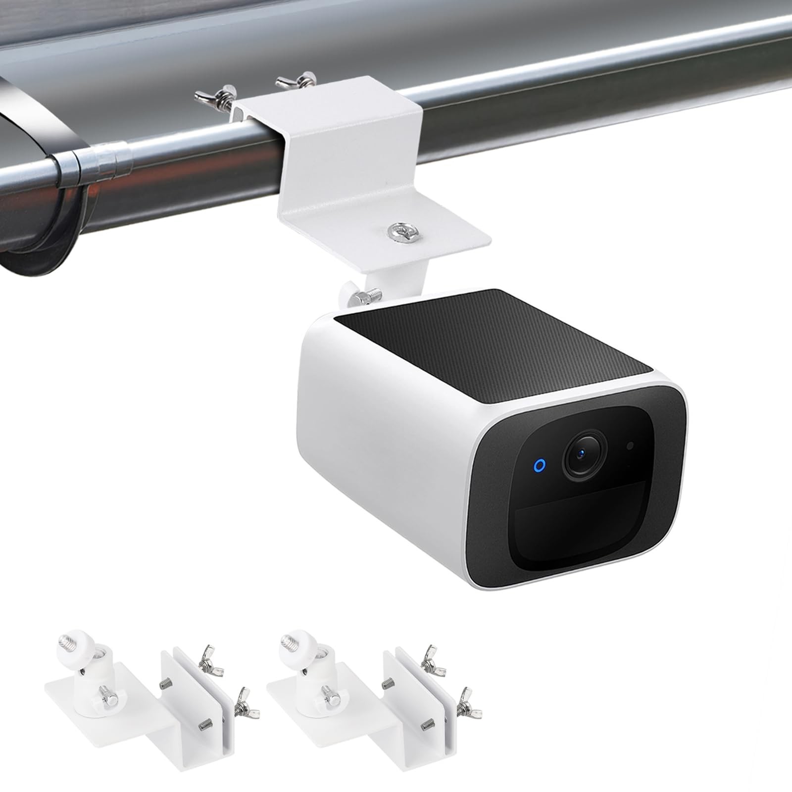 2Pack Gutter Mount Compatible with eufy Security SoloCam S220/C210, White