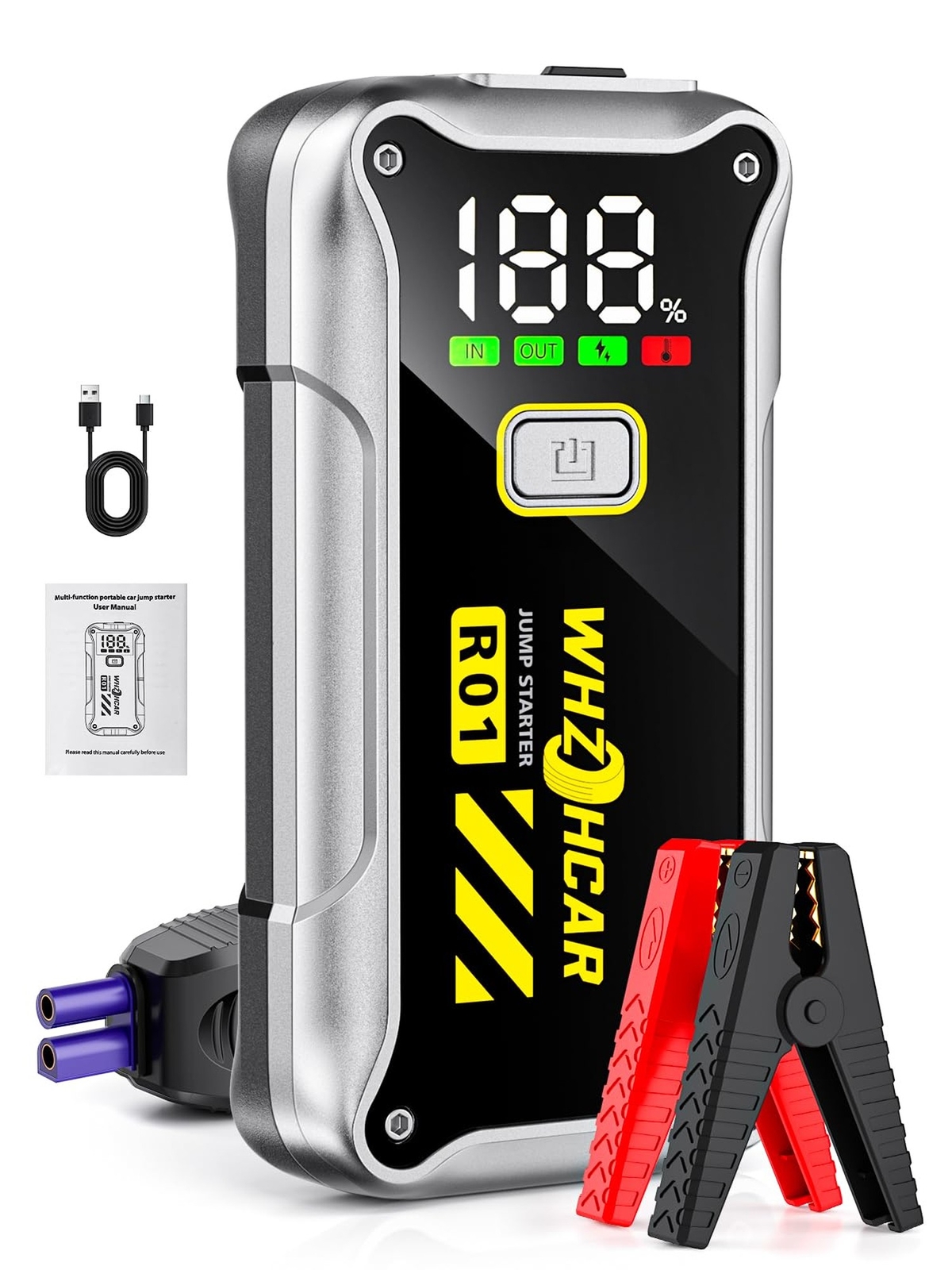 Car Jump Starter,12V 4000A Car Battery Jump Starter (9.0 Gas/7.5L Diesel) Fas...